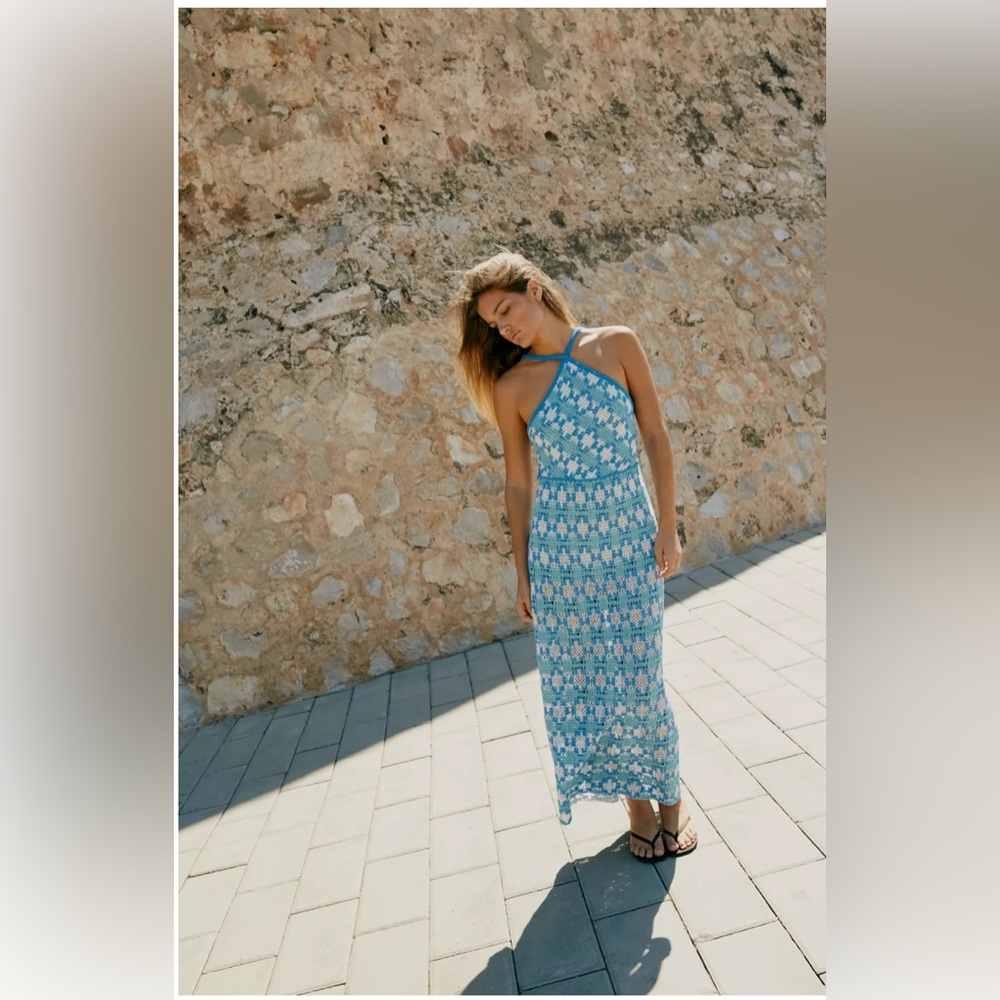 Zara Knit Halter Dress - S Small